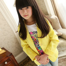 Child Girls Lace Blazers Jacket Coat Solid Color Slim Suits Outwear Costume 2-6Y UBY