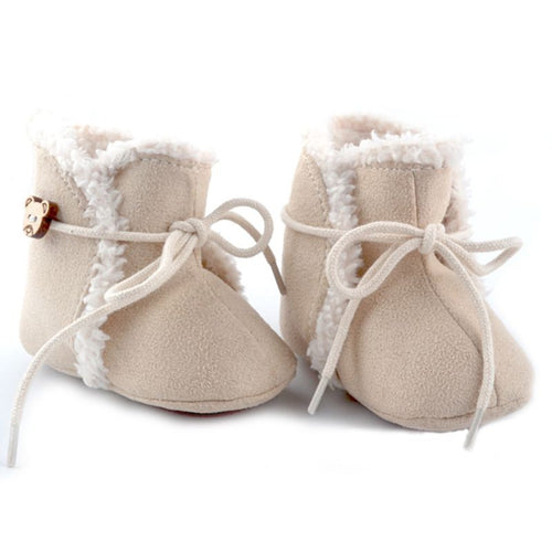 Child Snow Booties Crib Shoes Non-Slip Shoes Winter Warm Boots Newborn 0-18M UBY