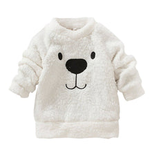 Children Baby Boys Girls Warm Sweater Clothing Lovely Bear Furry White Thick Pullover Coat UBY