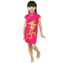 Children Clothes Dress Chinese Style Phoenix Cheongsam Dress Qipao Dress New Arrival UBY