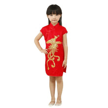 Children Clothes Dress Chinese Style Phoenix Cheongsam Dress Qipao Dress New Arrival UBY