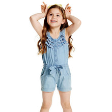 Children Clothing Spring Summer Autumn Girls Denim Overalls Blue Jean Overalls For Kids Girls Rompers 0-5Y UBY