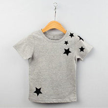 Children Kids Boys Korean Version Star Pattern Short-Sleeved Cotton T-shirt 2-7Y UBY