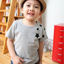 Children Kids Boys Korean Version Star Pattern Short-Sleeved Cotton T-shirt 2-7Y UBY