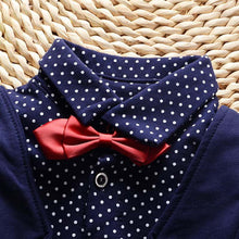 Children's Clothing Sets Baby Boy Gentleman Bow Tie Fake T-shirt Coat  Pants 2pcss Suits Kids Tracksuit Set UBY