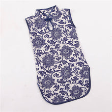 Chinese Traditional Style Kids Children Baby Girls Cotton Floral Mid-Calf Chi-pao Dress Summer Dressing UBY