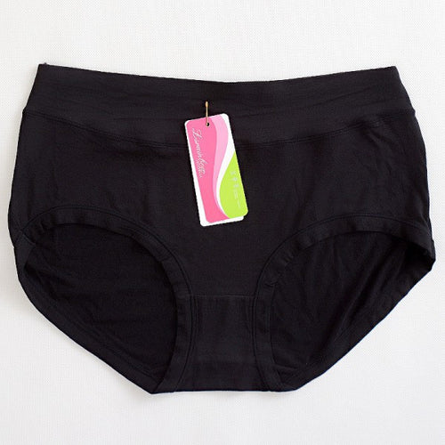 Comfortable Bamboo Fiber Antibacterial Women Underpants Briefs Underwear Black UBY