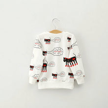 Cute Baby Kids Girl Toddlers Cartoon Cat Print Long Sleeve T Shirts Tops Sweatshirt New UBY