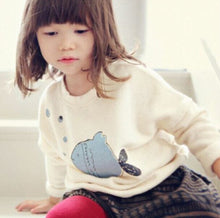 Cute Bubble Fish Print Baby Girl Batwing Sleeve Thicken Fleece Cotton Winter Hoodies Kids Sweatshirt 2 Colors HT UBY