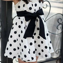 Cute Fashion New Kids Girls Chiffion Dress Polka Dot Pleated Sundress Bowknot Belt Sleeveless Dress Summer dresses UBY