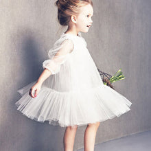 Cute Kids Baby Girls White Short Sleeve Princess Guaze Dress 2-7Years Y2 UBY