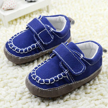 Cute Kids Baby Slip-On Prewalker Blue Crib Shoes Soft Sole Crib Shoes 0-18 MonthsUBY