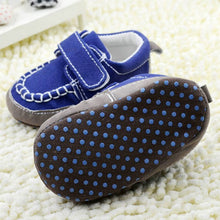 Cute Kids Baby Slip-On Prewalker Blue Crib Shoes Soft Sole Crib Shoes 0-18 MonthsUBY