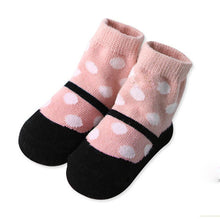 Cute Kids Baby Warm Socks born Polka Dot Socks Dress shoes Pattern Size 0-2T UBY