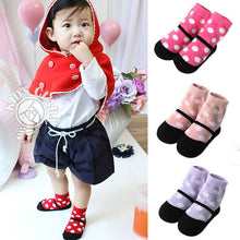 Cute Kids Baby Warm Socks born Polka Dot Socks Dress shoes Pattern Size 0-2T UBY