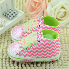 Cute Kids Stripe Sneaker Toddler Baby Girl Sole Crib Soft Pink Shoes 0-12M UBY