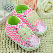 Cute Kids Stripe Sneaker Toddler Baby Girl Sole Crib Soft Pink Shoes 0-12M UBY