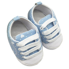 Cute Love Polka Dot Print Crib Shoes Boys Girls Laces Up Anti-Slip Sneaker UBY