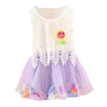 Cute Princess Baby Girls Sleeveless Floral Tutu Tulle Cotton Dress for 0-4Y UBY