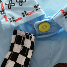 Cute Toddler Kids Boys Girls Children Cotton Collared Short-sleeved T-shirt 1-5Y UBY