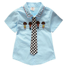 Cute Toddler Kids Boys Girls Children Cotton Collared Short-sleeved T-shirt 1-5Y UBY