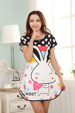 Cute Women Casual Cartoon Nightwear Sleepwear Short Sleeve Sleep Dress UBY