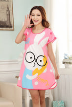 Cute Women Casual Cartoon Nightwear Sleepwear Short Sleeve Sleep Dress UBY