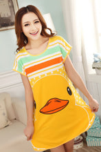 Cute Women Casual Cartoon Nightwear Sleepwear Short Sleeve Sleep Dress UBY