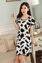 Cute Women Casual Cartoon Nightwear Sleepwear Short Sleeve Sleep Dress UBY