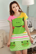 Cute Women Casual Cartoon Nightwear Sleepwear Short Sleeve Sleep Dress UBY