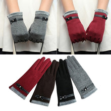 Cute Women Touch Screen Knit Wrist Gloves Mittens Bowknots Flower Short Gloves UBY