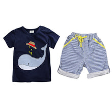 Dolphin Boys Children Clothing Set Baby Clothes Short-sleeve T-shirt Pant Kids Sport Suit SummerUBY