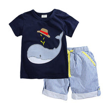 Dolphin Boys Children Clothing Set Baby Clothes Short-sleeve T-shirt Pant Kids Sport Suit SummerUBY