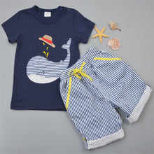 Dolphin Boys Children Clothing Set Baby Clothes Short-sleeve T-shirt Pant Kids Sport Suit SummerUBY