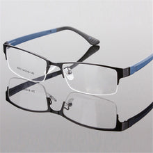 Durable Men Eyewear Metal Frame Half Rim Chic Design Clear Lens Eye Glasses Frame  UBY
