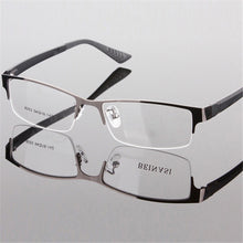 Durable Men Eyewear Metal Frame Half Rim Chic Design Clear Lens Eye Glasses Frame  UBY