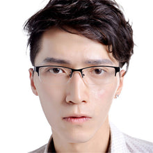 Durable Men Eyewear Metal Frame Half Rim Chic Design Clear Lens Eye Glasses Frame  UBY