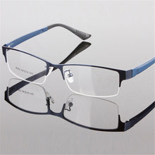 Durable Men Eyewear Metal Frame Half Rim Chic Design Clear Lens Eye Glasses Frame  UBY