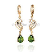 Elegant 18k Golden Plated Crystal Charm Jewelry Dangle Earrings for Women Ladies UBY