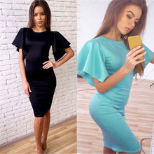 Elegant Women Lady Ruffles Sleeve Slim Bodycon Cocktail Party Dress LY3 UBY