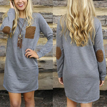 Elegant Women Long Sleeve Dresses Long Tops Jumper Pullover Sweatshirt Mini Dress UBY