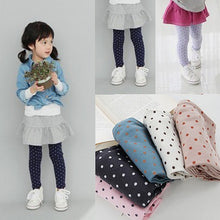Fall Autumn 2-8Y Girls Baby Toddlers Lovely Polka Dot Leggings Kids Cotton Pants Trousers Freshipping UBY