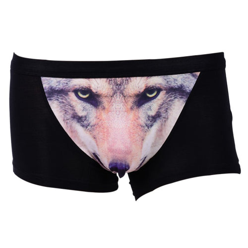 3D Wolf Eagle Underwear Men Cotton Boxer Cartoon Panties Ucrotch Animal Print Shorts Calzoncillos Homme UBY