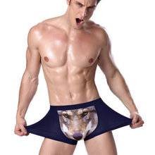 3D Wolf Eagle Underwear Men Cotton Boxer Cartoon Panties Ucrotch Animal Print Shorts Calzoncillos Homme UBY