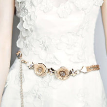 All-match Sweet Metal 3 and 5 Flowers Women Skirt Decorated Belly Chains Body Jewelry Chain UBY
