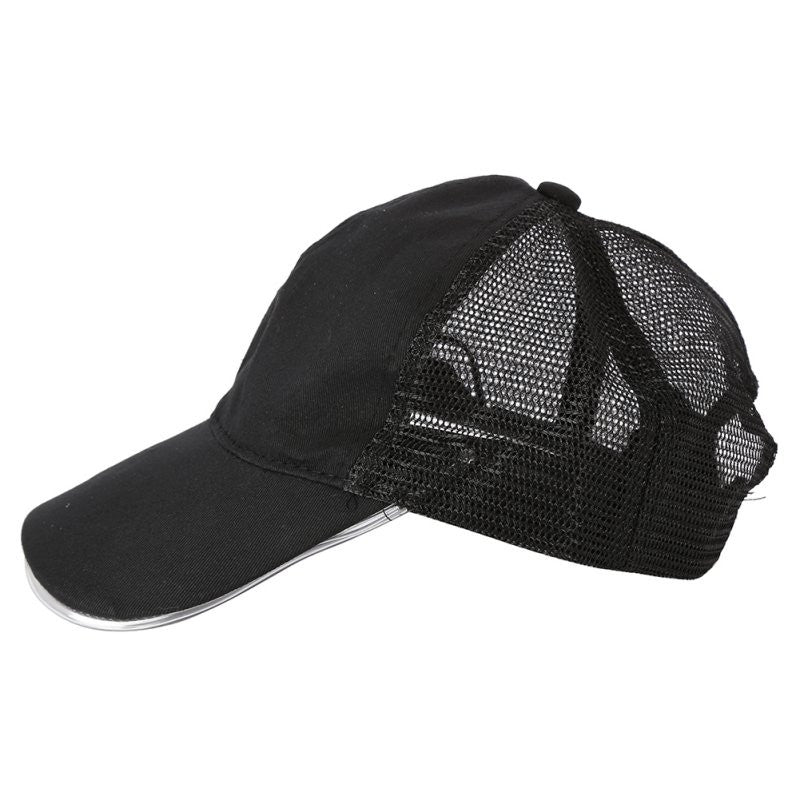 Night Fishing LED Baseball Cap Hat Light Glow Club Party Black Fabric Travel Hat Snapbacks Caps UBY