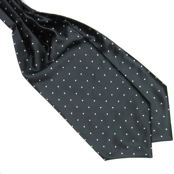 Polka Dot Men Long Silk Scarves/Cravat Ascot Ties Handkerchief Gentlemen UBY