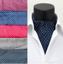 Polka Dot Men Long Silk Scarves/Cravat Ascot Ties Handkerchief Gentlemen UBY