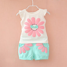 Toddler Baby Girls Clothing Set Sunflower Girls Clothes Sets Kids Casual Sport Suit Set UBY