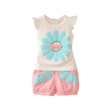 Toddler Baby Girls Clothing Set Sunflower Girls Clothes Sets Kids Casual Sport Suit Set UBY